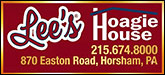 Lee's Hoagie House Sponsorship Banner